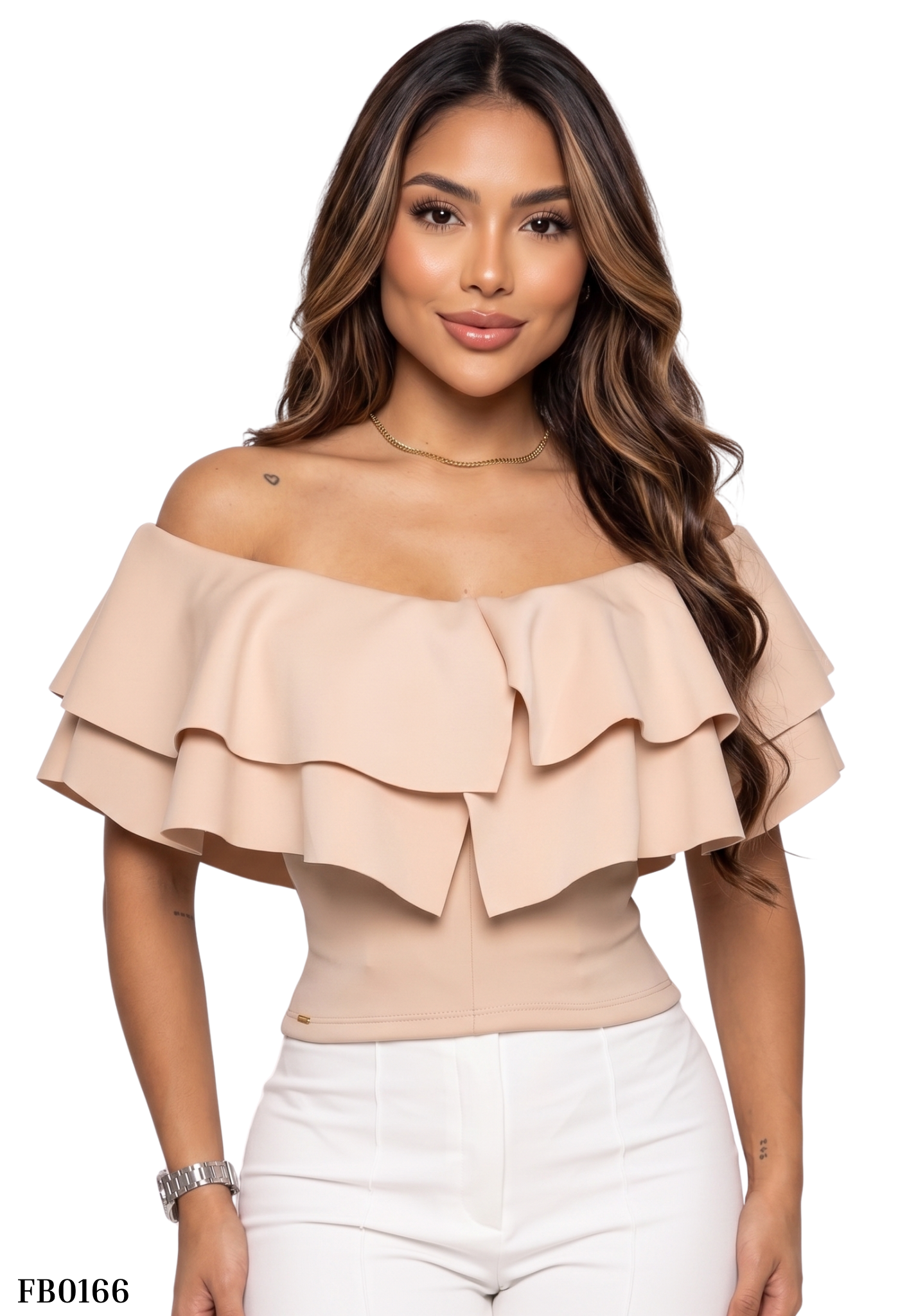 Blusa Corta Cuello En U Dos Boleros