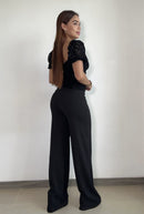 Blusa Manga Corta Cuello Cuadrado