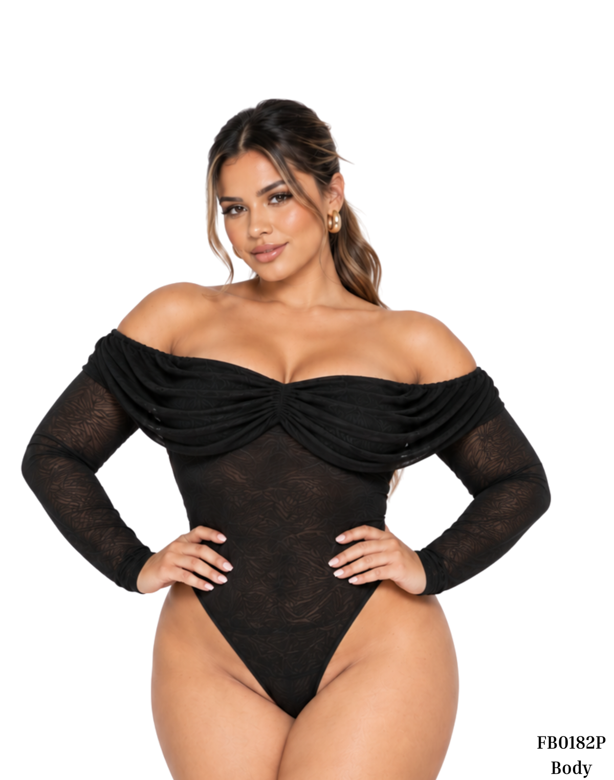 Body Cuello Bandeja Manga Larga