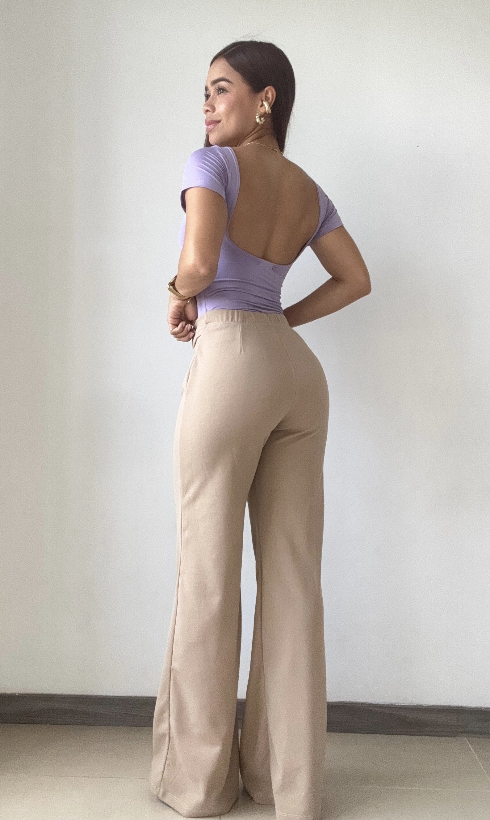 Body Manga Corta Escote Espalda