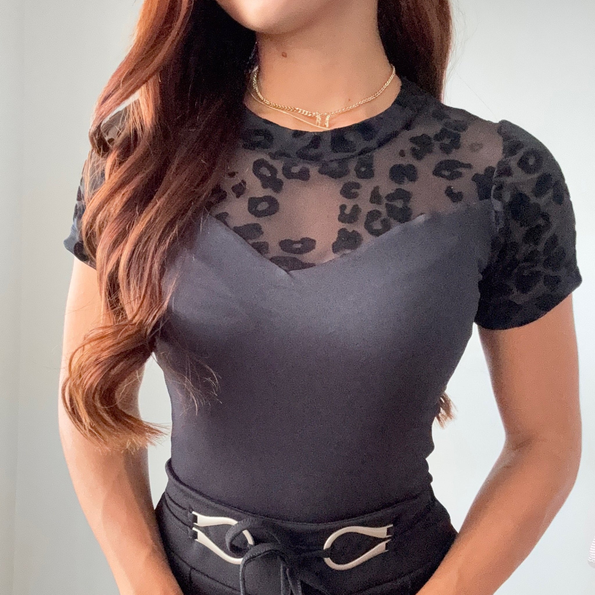 Body Manga Corta Escote En Mayatex