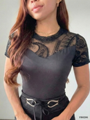 Body Manga Corta Escote En Mayatex