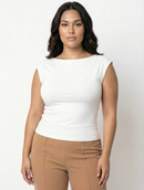 Blusa Manga Corta Espalda Descubierta