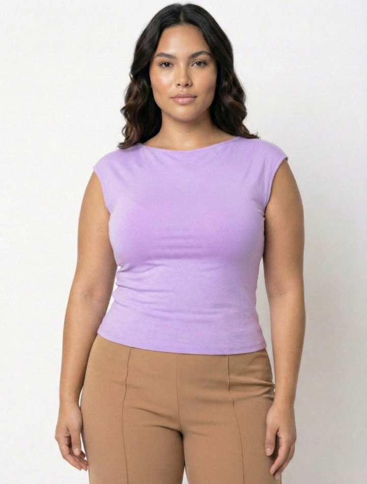 Blusa Manga Corta Espalda Descubierta