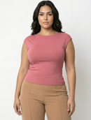 Blusa Manga Corta Espalda Descubierta