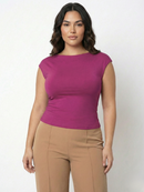 Blusa Manga Corta Espalda Descubierta