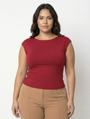 Blusa Manga Corta Espalda Descubierta