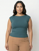 Blusa Manga Corta Espalda Descubierta