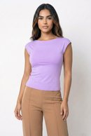 Blusa Manga Corta Espalda Descubierta
