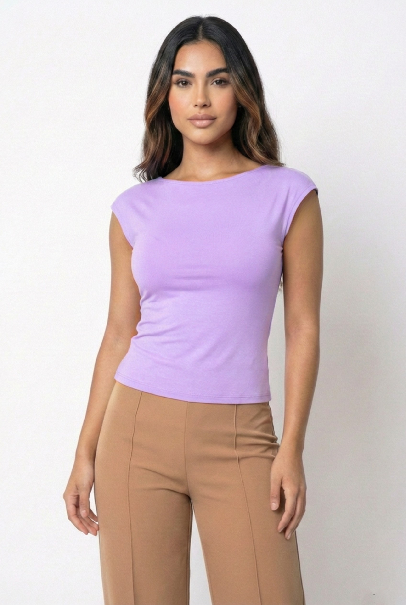 Blusa Manga Corta Espalda Descubierta