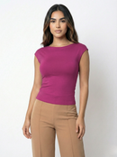 Blusa Manga Corta Espalda Descubierta