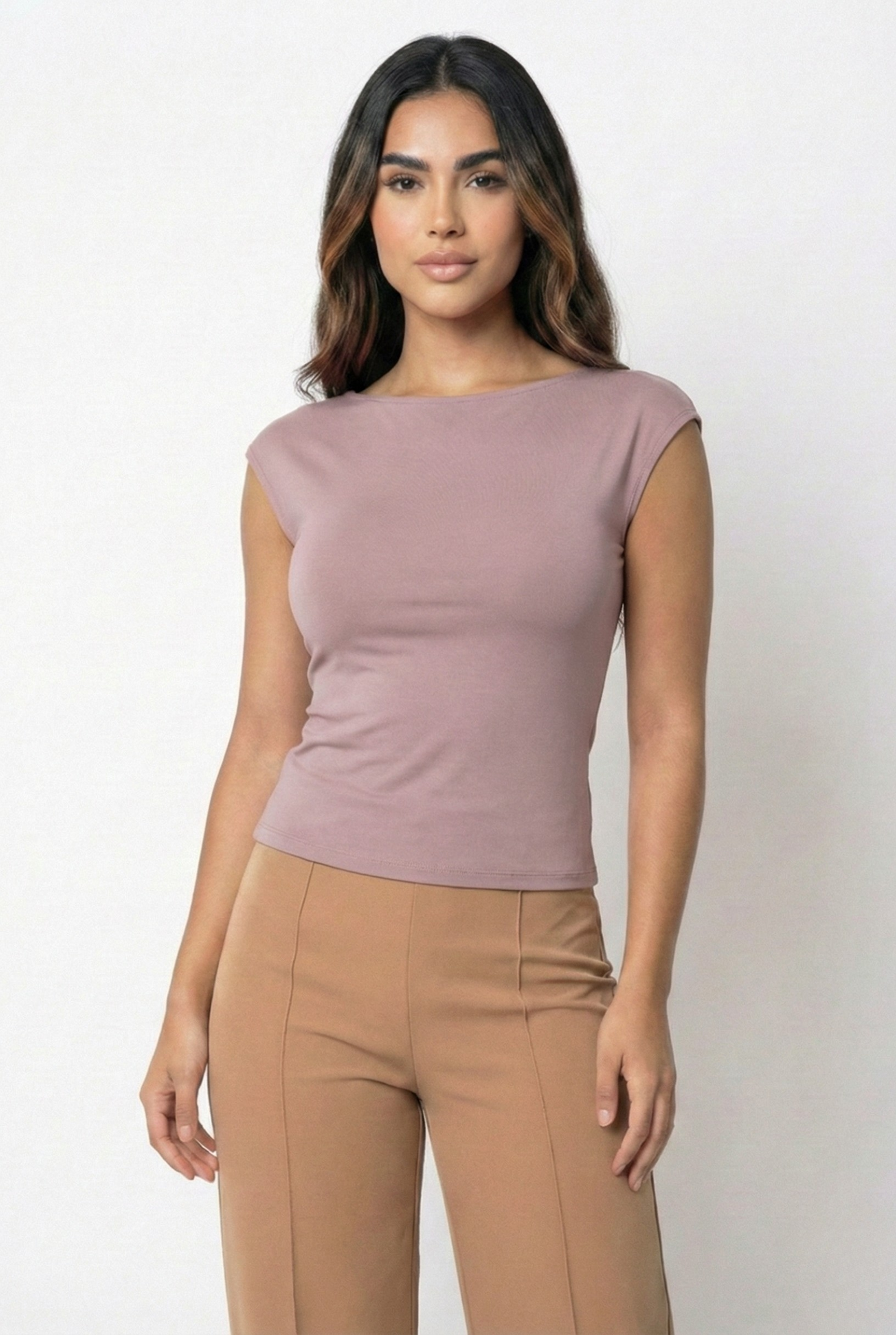 Blusa Manga Corta Espalda Descubierta