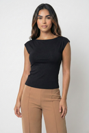 Blusa Manga Corta Espalda Descubierta