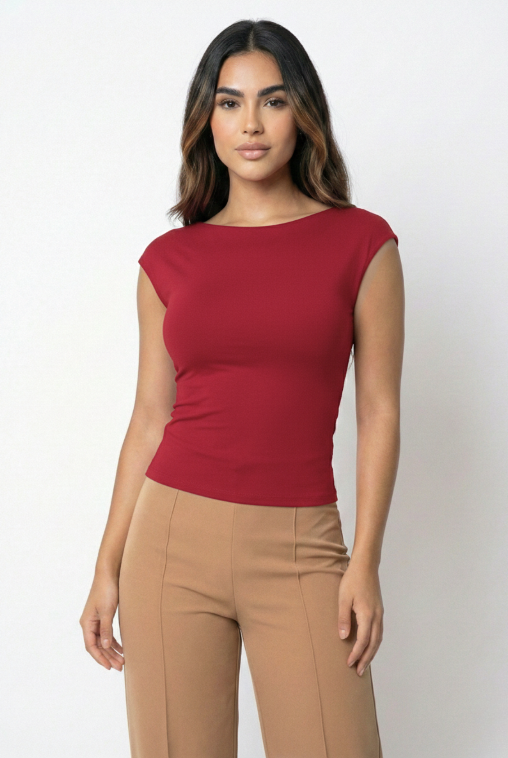 Blusa Manga Corta Espalda Descubierta