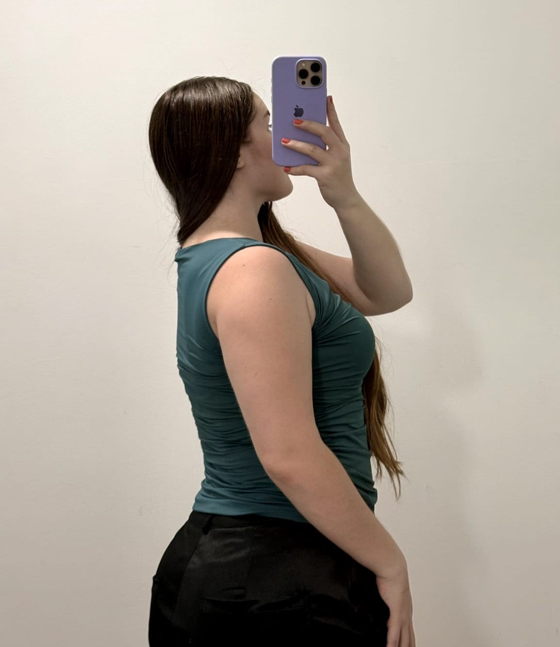 Blusa Manga Sisa Recogido Lateral Plus