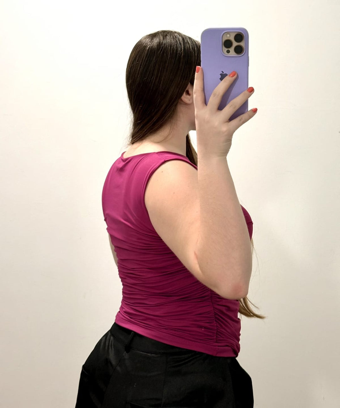 Blusa Manga Sisa Recogido Lateral Plus