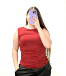 Blusa Manga Sisa Recogido Lateral Plus