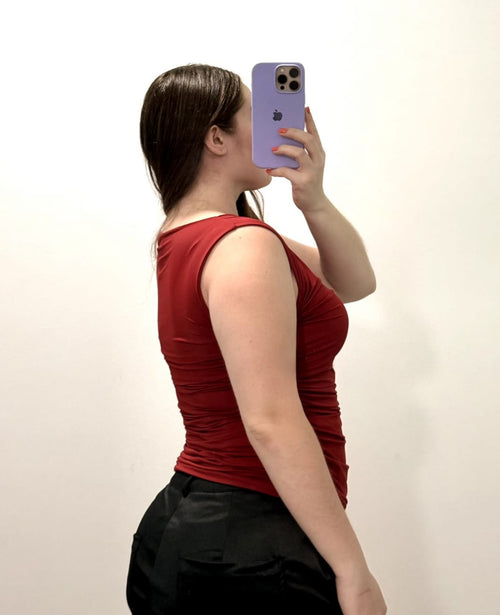 Blusa Manga Sisa Recogido Lateral Plus