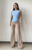 Blusa Manga Sisa Con Recogido Lateral