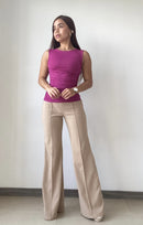 Blusa Manga Sisa Con Recogido Lateral