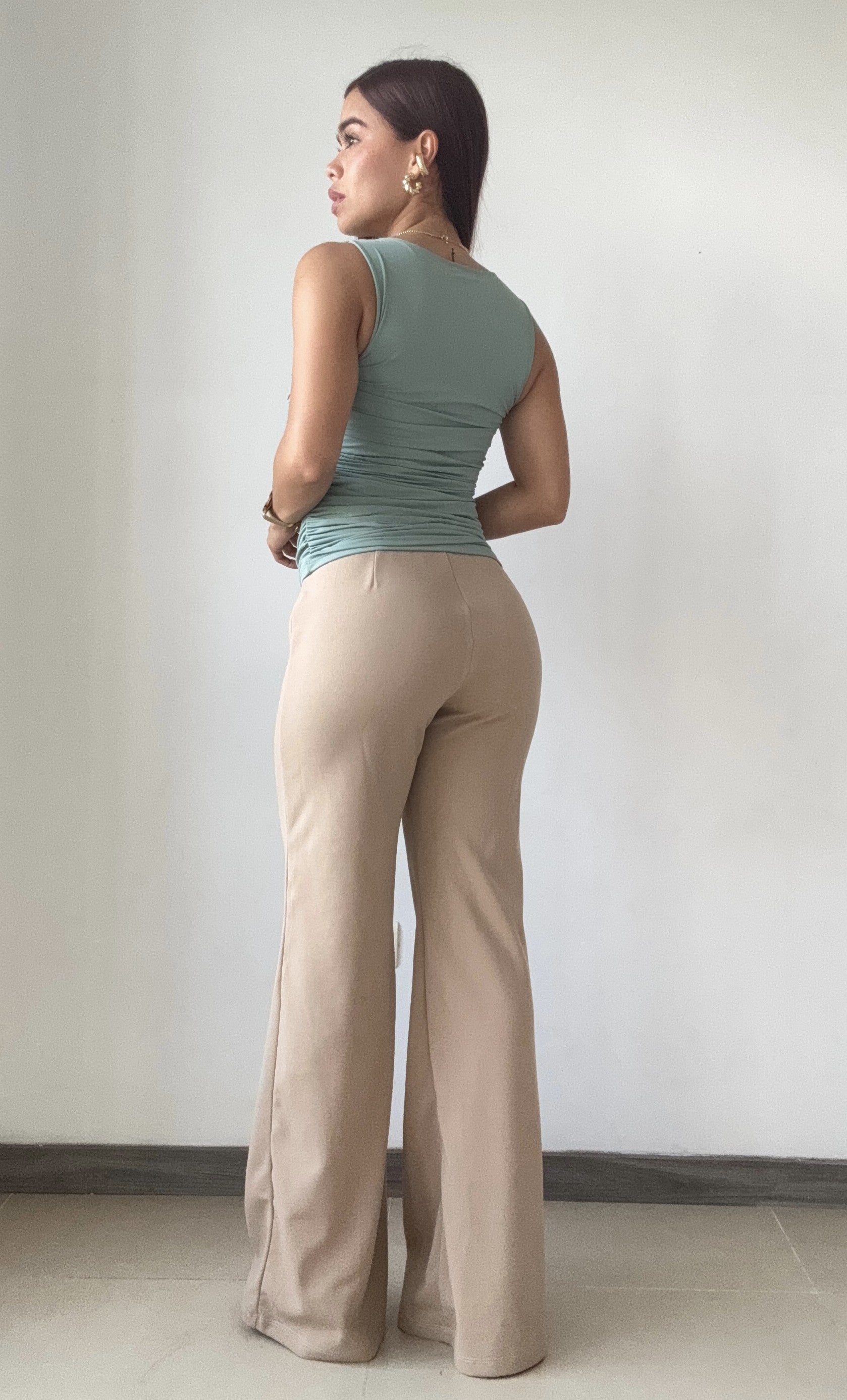 Blusa Manga Sisa Con Recogido Lateral