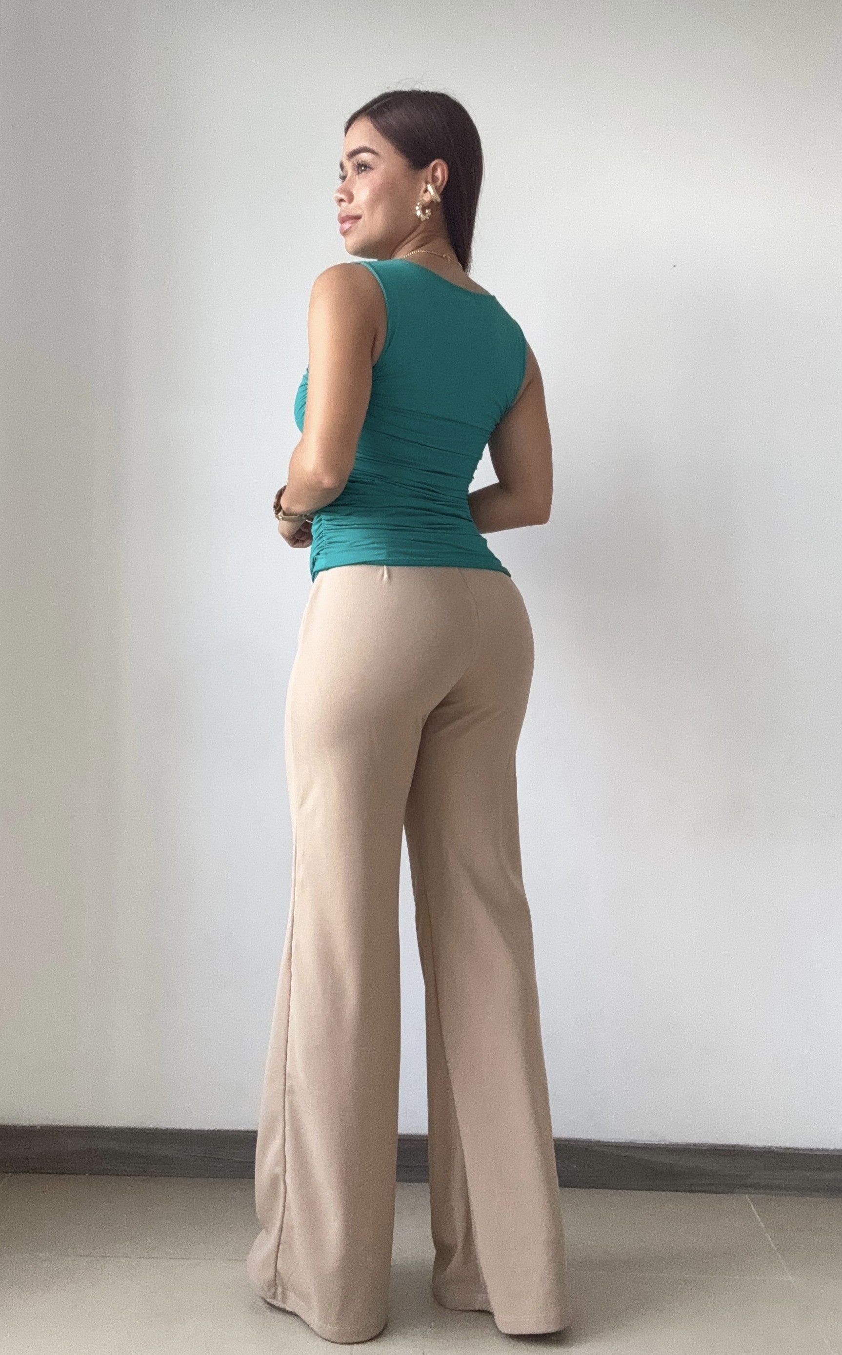 Blusa Manga Sisa Con Recogido Lateral