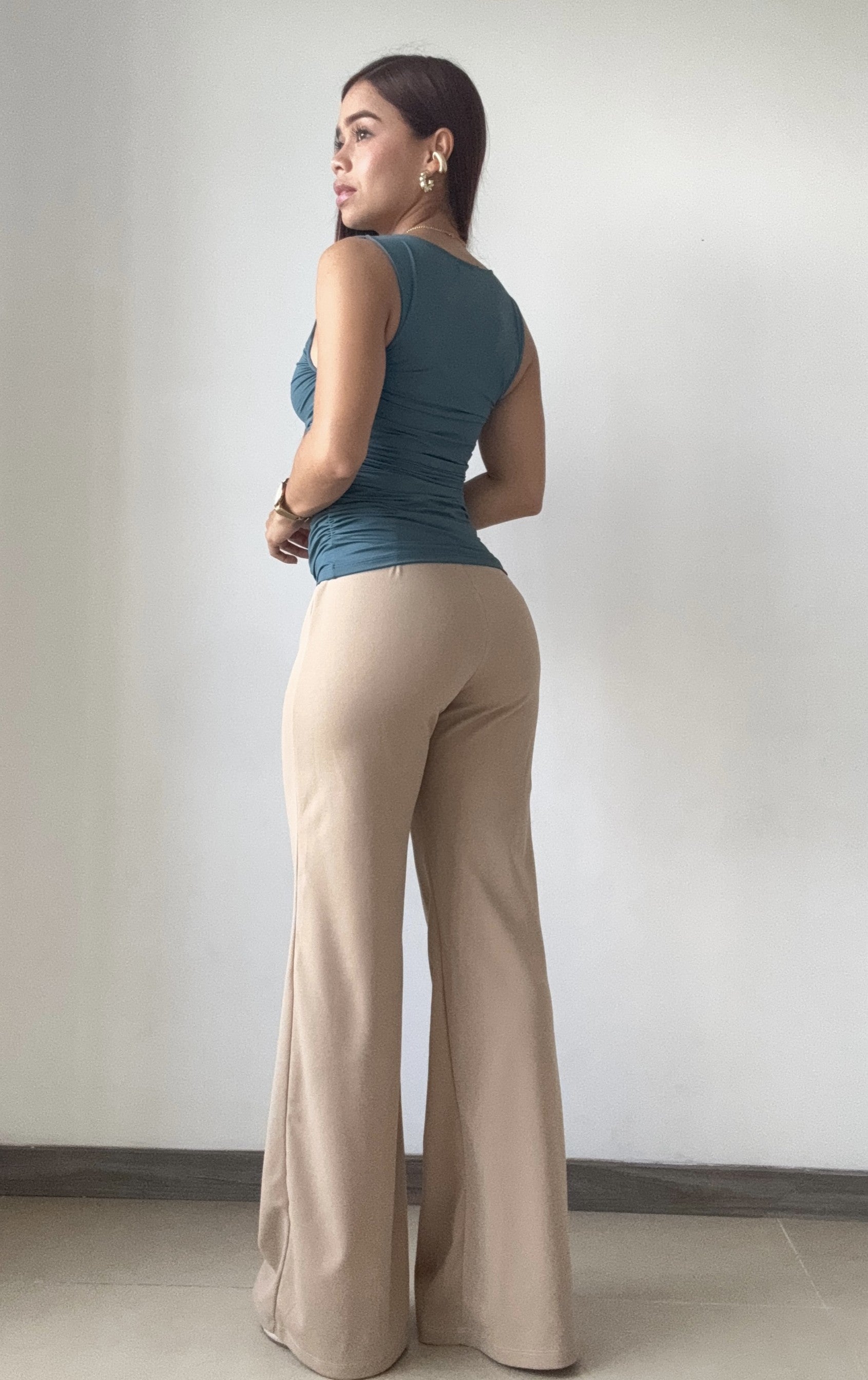 Blusa Manga Sisa Con Recogido Lateral