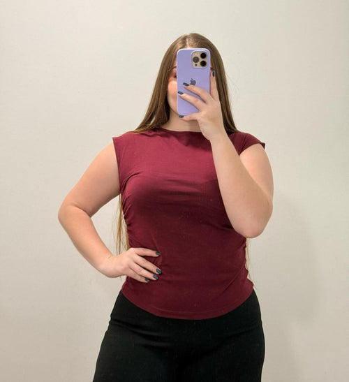 Blusa Manga Sisa Resorte Laterales Plus