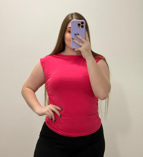 Blusa Manga Sisa Resorte Laterales Plus