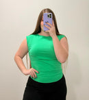 Blusa Manga Sisa Resorte Laterales Plus