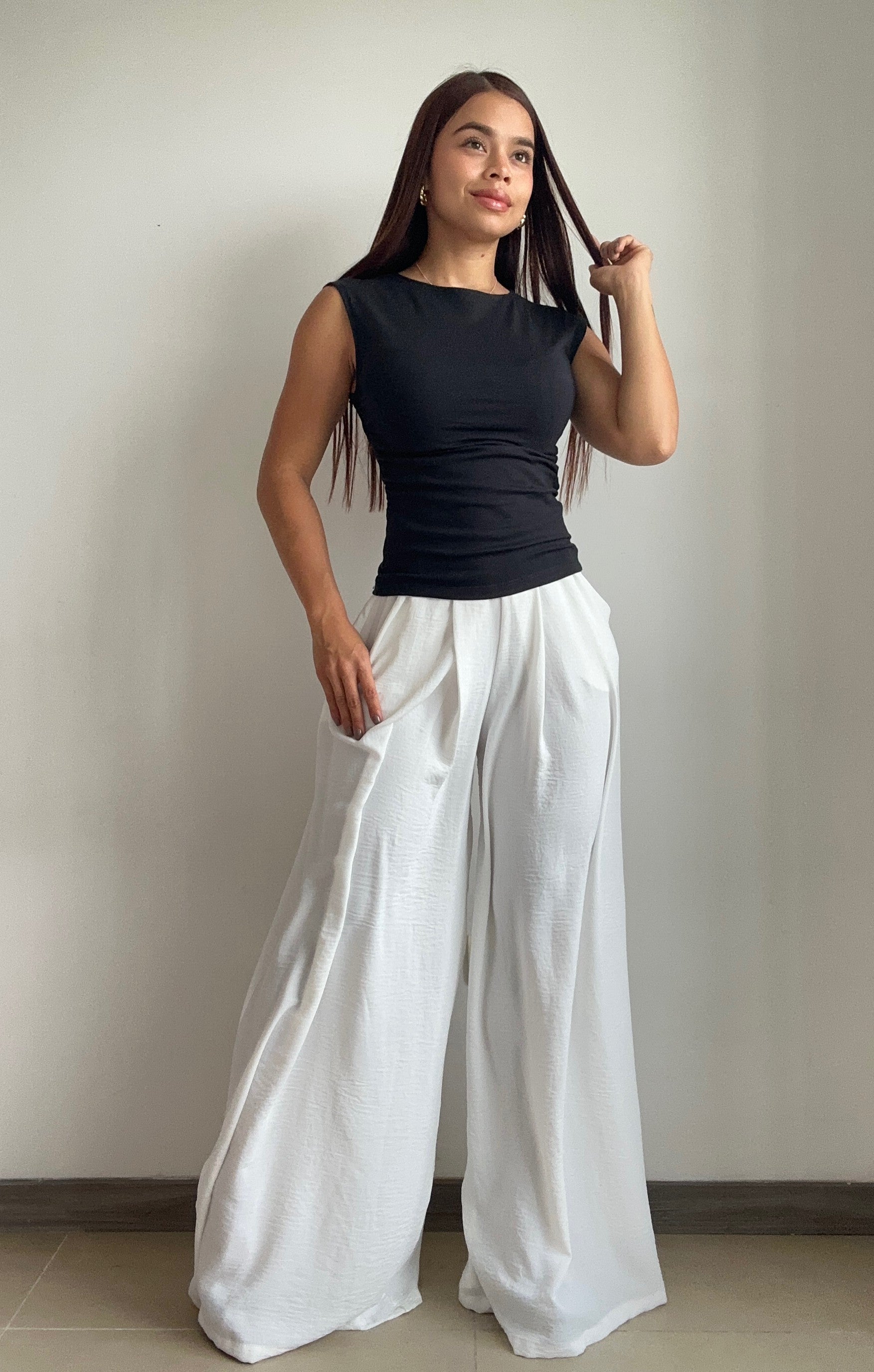 Blusa Manga Sisa Resorte Laterales