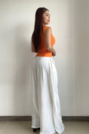 Blusa Manga Sisa Resorte Laterales