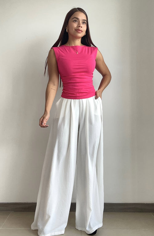 Blusa Manga Sisa Resorte Laterales