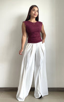 Blusa Manga Sisa Resorte Laterales