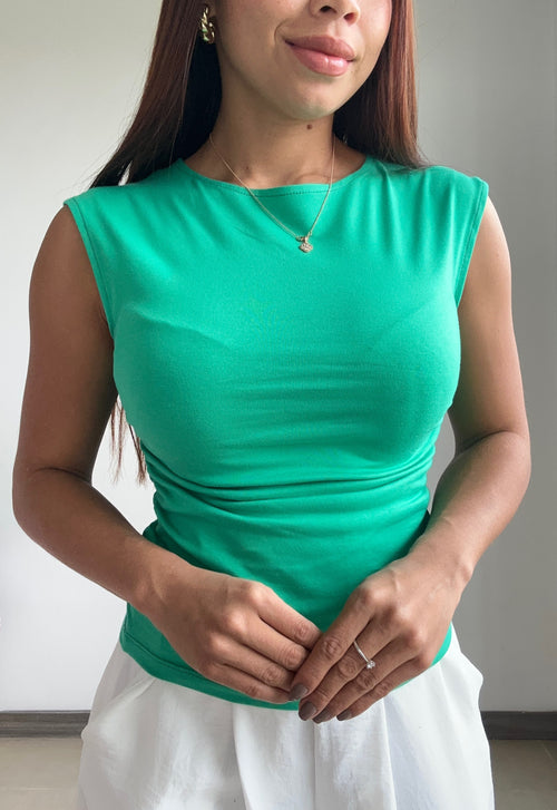 Blusa Manga Sisa Resorte Laterales