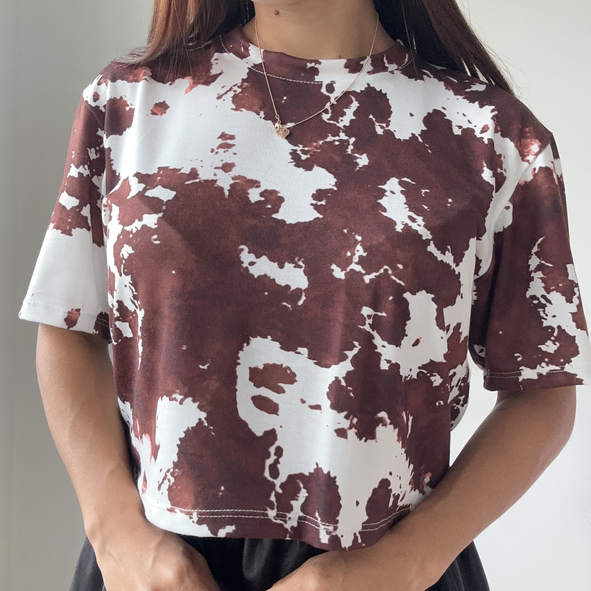 Blusa Manga Corta Estampada Talla Plus