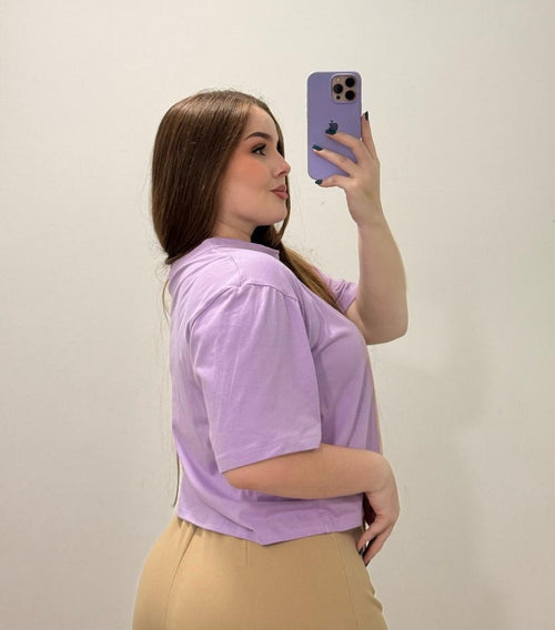 Camiseta Corta Con Aplique Talla Plus