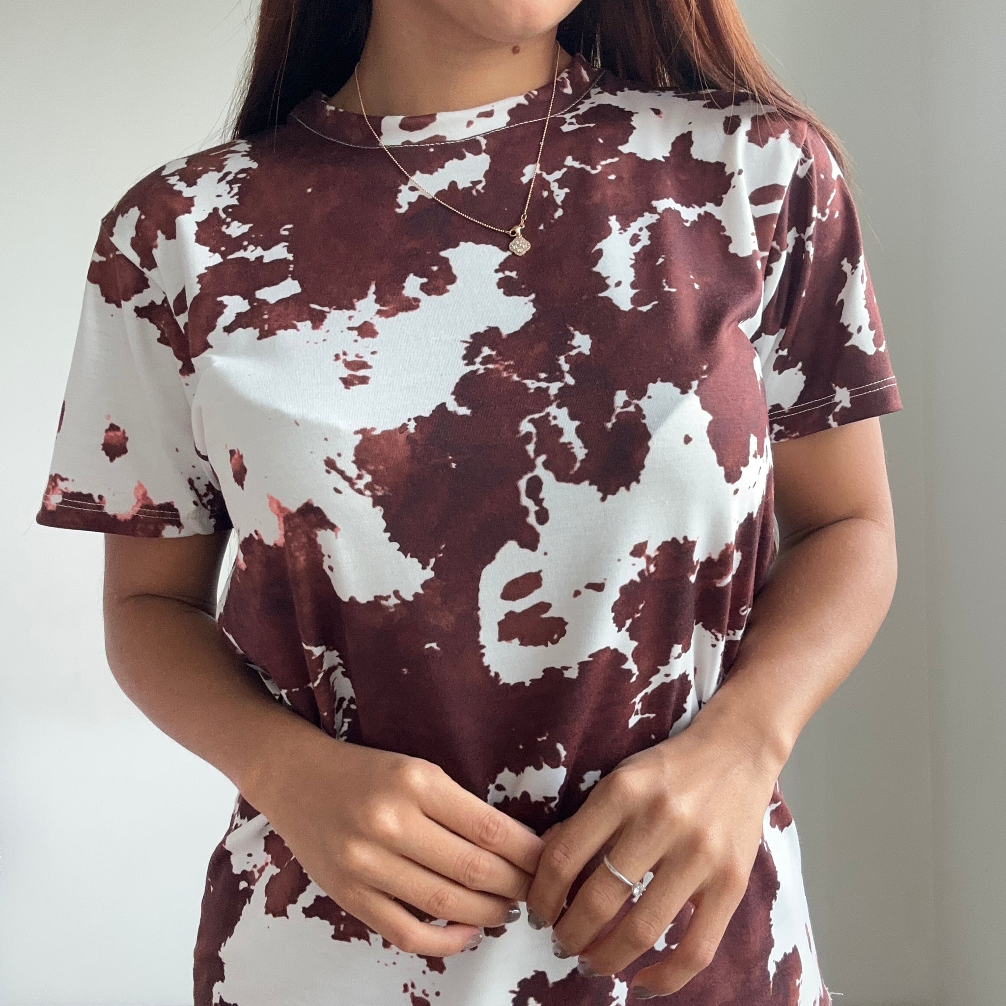 Camisa Manga Corta Estampada Plus