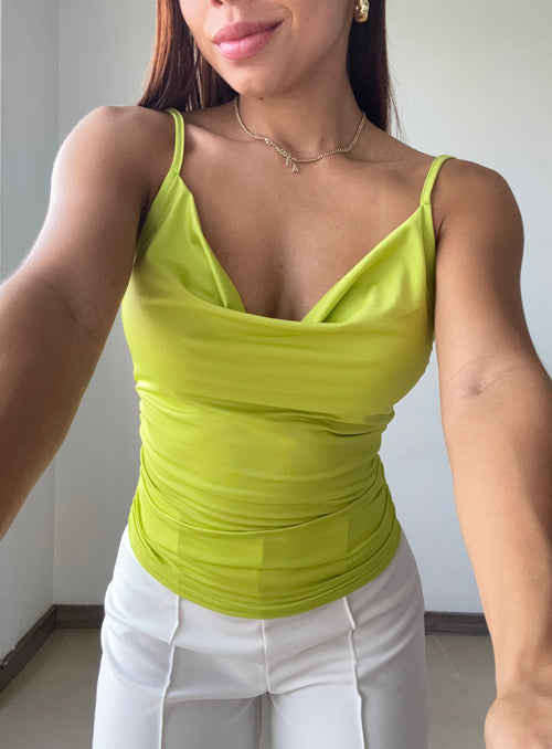 Blusa De Tiras Escote En V