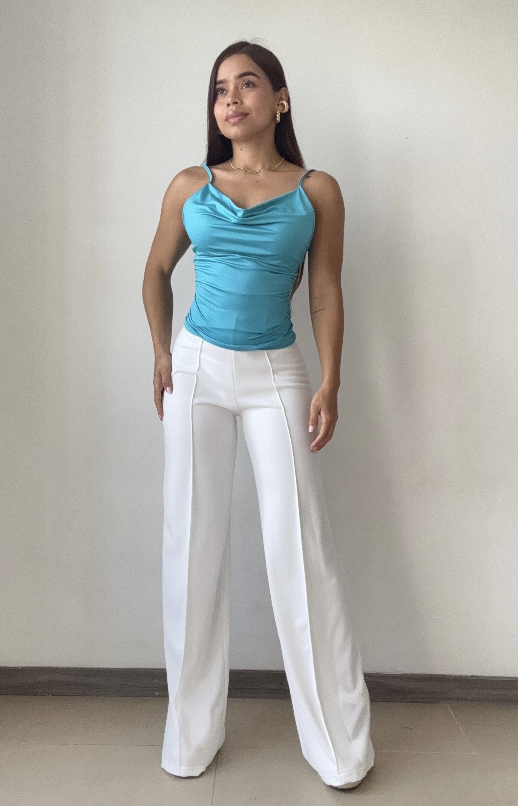 Blusa De Tiras Escote En V