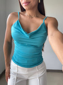 Blusa De Tiras Escote En V