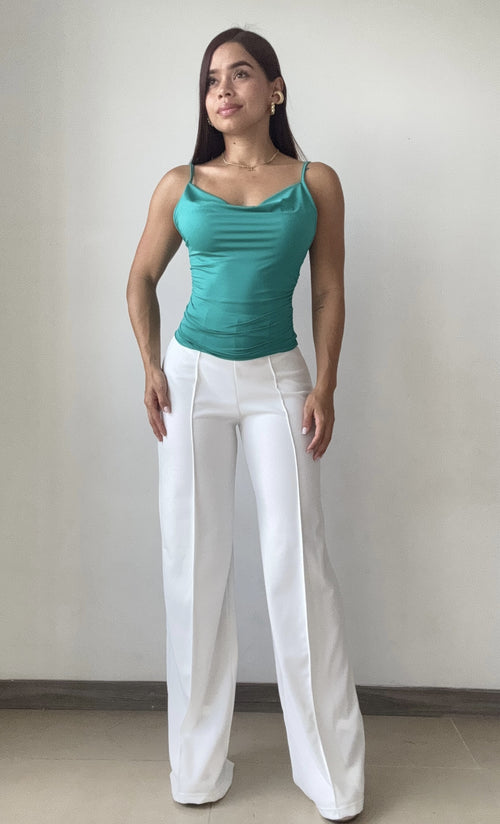 Blusa De Tiras Escote En V