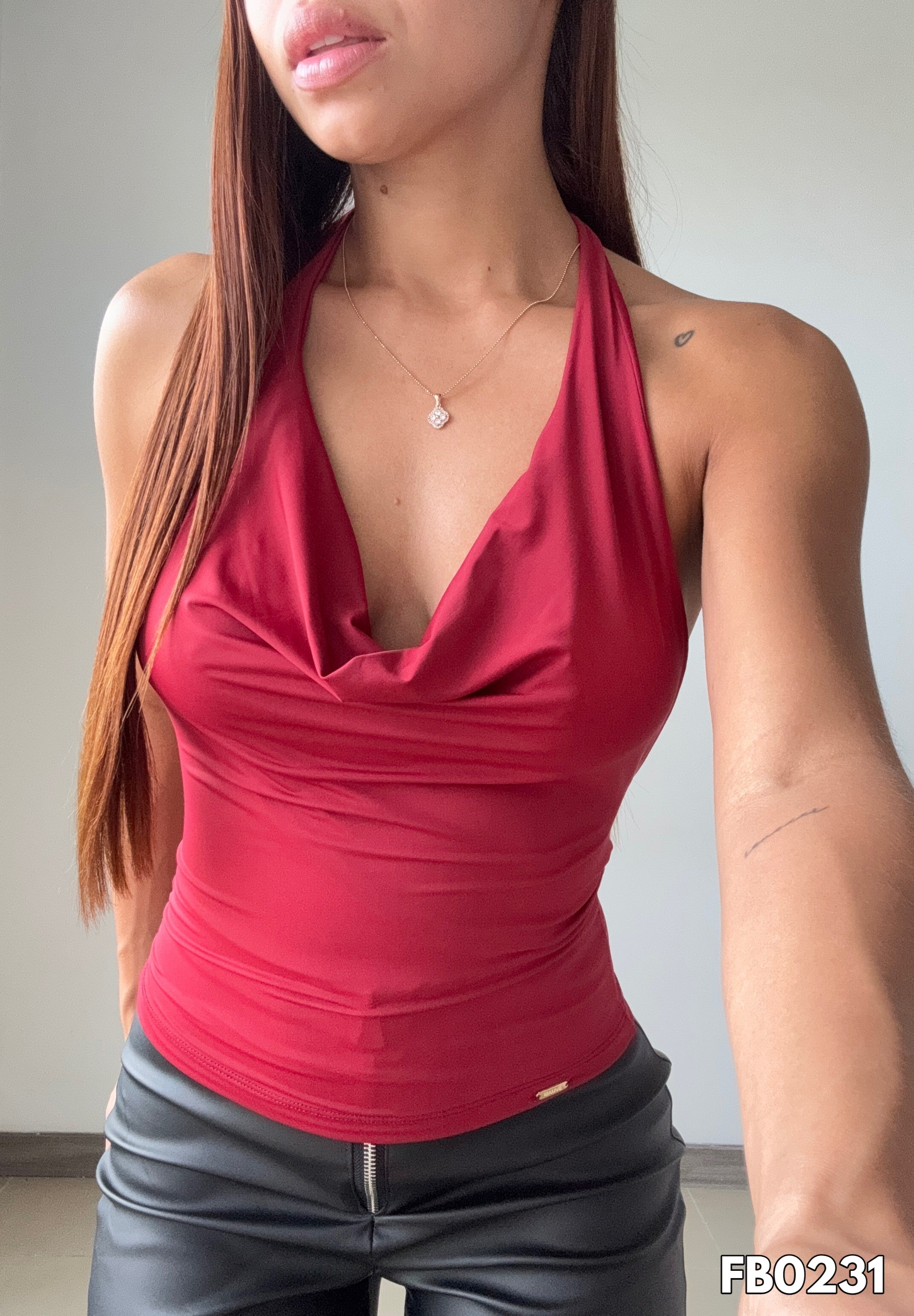 Blusa Manga Sisa Cuello Halter
