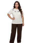 Camiseta Aplique Estrellas Plus