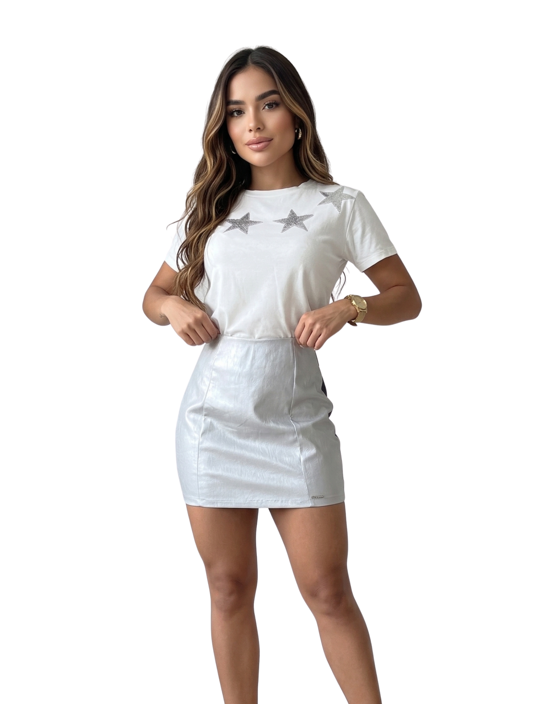Camiseta Aplique Estrellas