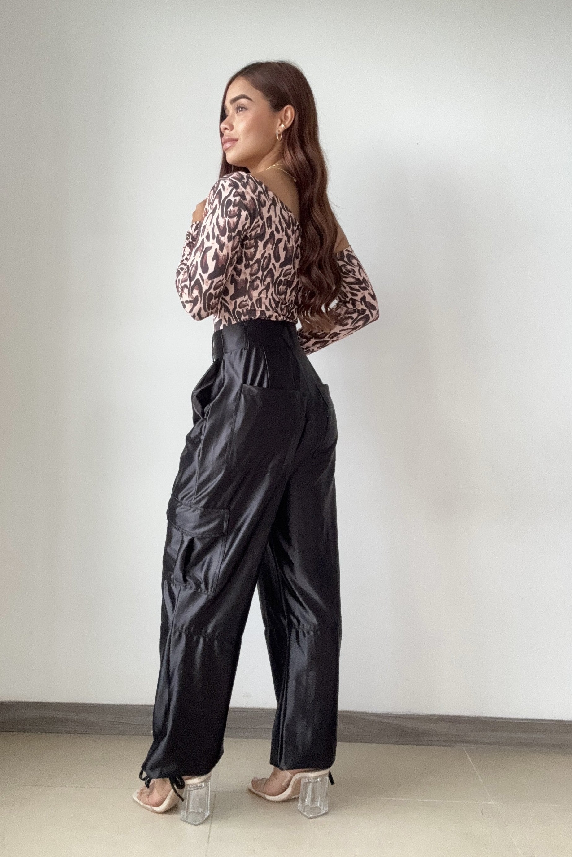 Body Asimetrica Manga Larga Est Print