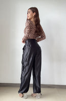 Body Asimetrica Manga Larga Est Print