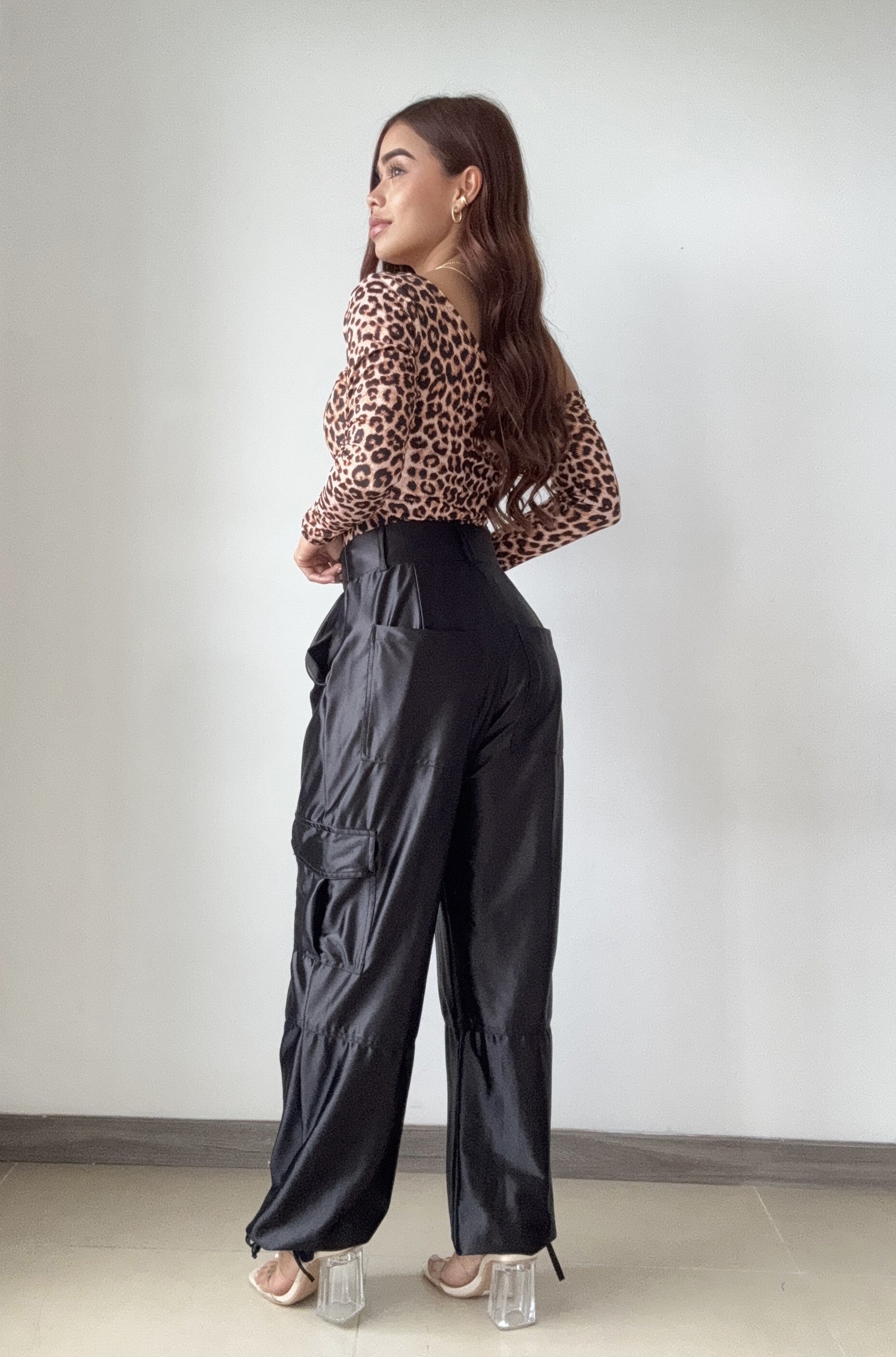 Body Asimetrica Manga Larga Est Print