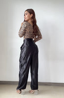 Body Asimetrica Manga Larga Est Print