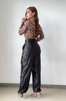 Body Asimetrica Manga Larga Est Print